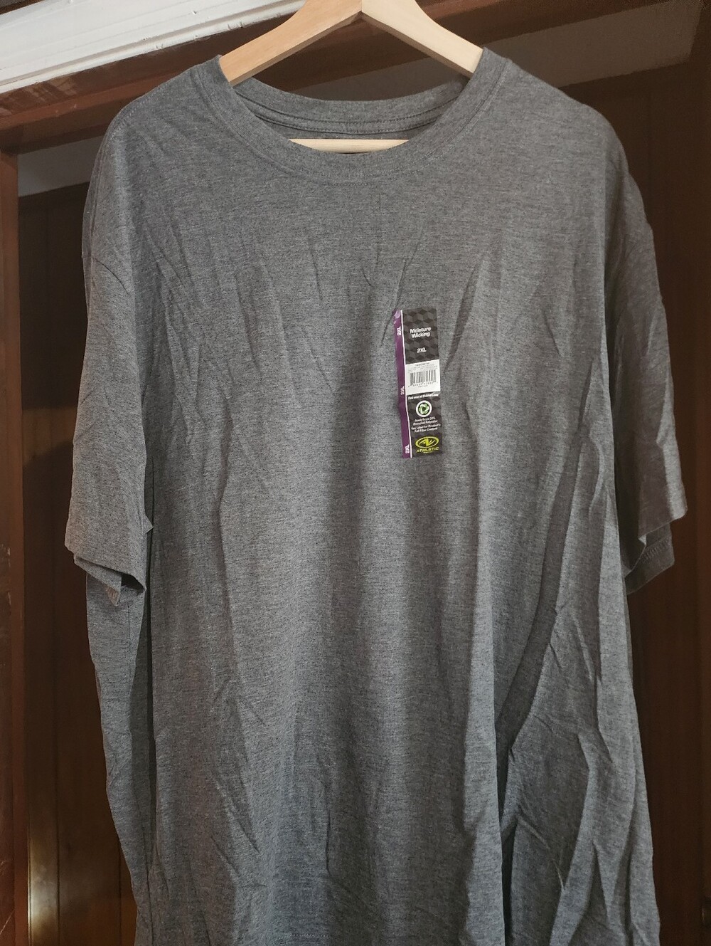 Mens Athletic Moisture Wicking 2XL Grey Set Of 12 Shirts.